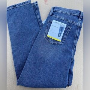 NWT Size 8 Calvin Klein Womens Jeans Vintage High Rise Soft Stretch Straight